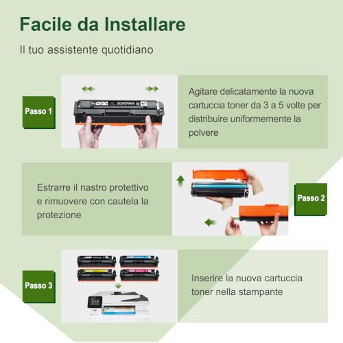 ONLYU 203X Toner Compatibile per HP 203X CF540X per HP 203A Toner M281fdw per HP Color Laserjet Pro Mfp M281fdw M254nw M254dw M281fdn M280nw M281cdw M254dn (Nero Ciano Magenta Giallo, 4-Pack)