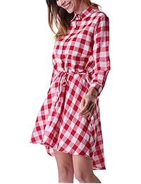 Mavis Vestido de fiesta de noche para mujer, estilo vintage, cuello en V, manga larga