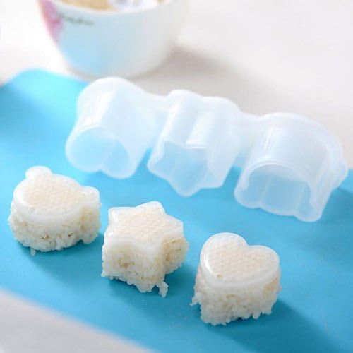 Truyoo Sushi Maker Rice Ball Onigiri Mold Cutter Bear Star Heart Mould Kitchen Tool