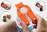 Brenium Multifunctional Bottle Can Opener, Plastic Water Bottle, Twist-Off, Pull Tab Soup Weak Hands, Seniors, Elderly, Rheumatoid Arthritis, Bottle Gripper, Ergonomic Lid Seal Remover