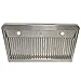 CAVALIERE AP238-PS15-36 Under Cabinet/Wall Mounted Stainless Steel Kitchen Range Hood with Remote Control 900 CFM