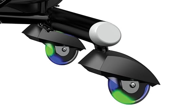 RAZOR RIPRIDER 360 LIGHTSHOW BLACK TRIKE WITH REAR CASTERS AND WITH MOTION-ACTIVATED MULTI-COLOR LIGHTS, 3 WHEELED DRIFTING RIDE-ON FOR KIDS AGES 5 AND UP