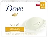 Dove 14 Piece Beauty Bar, Dry Oil, 4 Ounce
