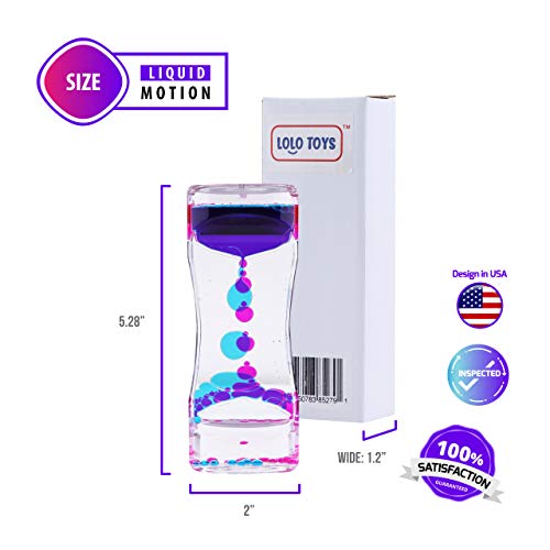 image for Lolo Toys Liquid Motion Bubbler Sensory Toys – 4 Pc Set Bundle Stret