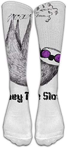 Obey The Sloth Custom Knee High Socks Football Baseball Long Stockings For Men Women