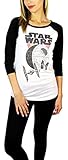 Star Wars Womens Baseball Raglan Tee White/Black