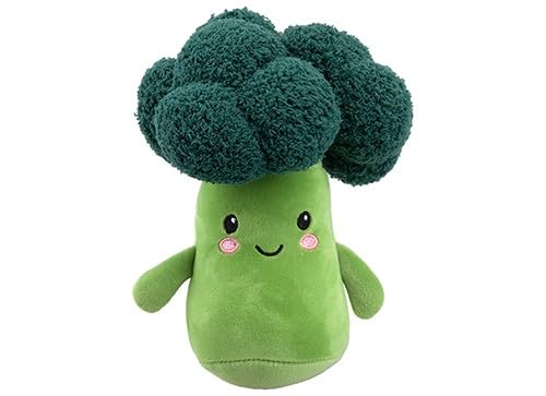 PMS Plush Softlings Broccoli Toy – 16cm Soft Plush Broccoli with Smiley Face & Textured Top – Cute Stuffed Vegetable Toy for Kids, Toddlers & Collectors