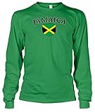 Cybertela Jamaica Flag Crest Men's Long Sleeve T-shirt