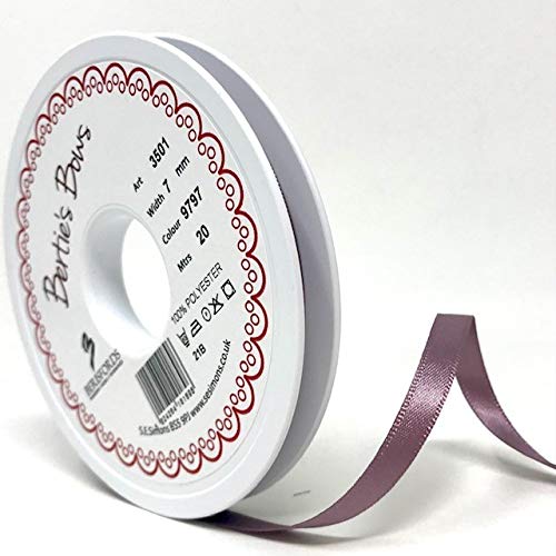 Berisfords Ribbon, Polyester, Lilac, 20m x 7mm