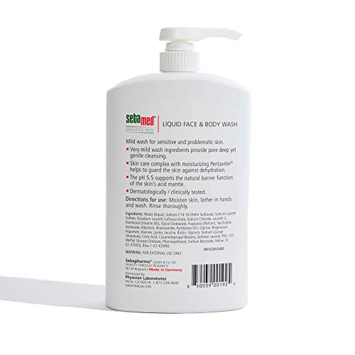 Sebamed Liquid Face & Body Wash 1000mL (1 Liter) ParabenFree