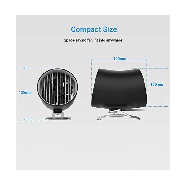 EasyAcc-Small-Personal-USB-Fan-Portable-Mini-Table-Desk-Fan-With-Double-blades-Touch-Control-Adjustable-Whisper-Cooling-Fan-Desktop-Personal-Fan-Two-Speed-for-Home-Office--Black EasyAcc [Update Touch Small Personal USB Fan - Portable Mini Table Desk Fan With Double-blades Touch Control Adjustable…