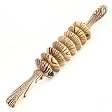 Wooden Nonslip Handle 8 Rollers Belly Back Health Massager