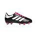 adidas Performance Kids' Goletto VI J Firm Ground Soccer Cleats, Black/White/Shock Pink, 12 Medium US Little Kid