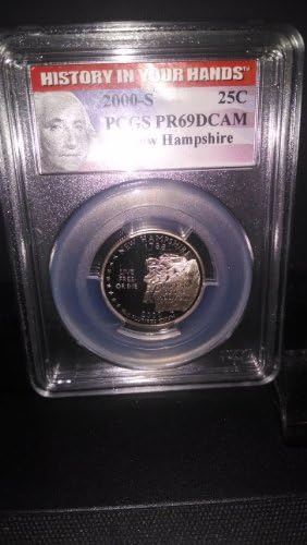 2000-S PCGS PR69 DCAM New Hampshire 25 Cent Washington State Quarter