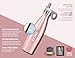 ICONIQ Stainless Steel Vacuum Insulated Water Bottle with Pop Up Straw Cap, 17 Ounce (Rose Gold/Gray)