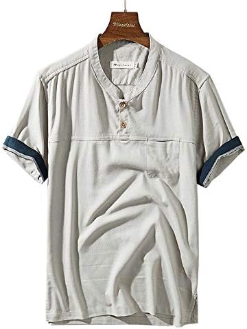 Amazon リネン Tシャツ メンズ 半袖 無地 キーネック ポケット付き 白シャツ カジュアル 綿麻 丸首 トップス Tシャツ カットソー 通販