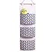 Amlrt 2 Packs Hanging Storage Bag 3 Pocket Linen Cotton Fabric Wall Door Closet Hanging Storage Bag