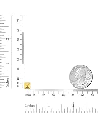 Oro amarillo de 14 K 6.30 Pyramid 3d arete con 14 K pendiente de silicona parte trasera