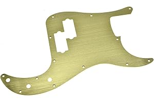 Dopro 13 Hole Right Handed Modern-Style Metal Aluminium Anodized Precision Bass P Bass Pickguard for American FD P Bass Gold