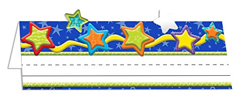 Eureka Back to School Color My World Shooting Star Name Plates for Teachers, 36pc, 9.62 '' W X 6.5'' H