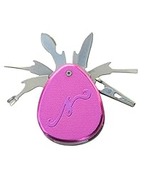 nuggy híbrida (rosa)   El Horno para ahumar de multiherramienta: Incluye Roach Clip, cuchillo, DAB remo, púa, tazón rasqueta (escariador), carburador de cuchara, de óxido de aluminio tapa carcasa