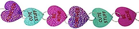Valentine's Conversation Heart Ring Garland ~ 9 Ft Strand Garland Each (1)