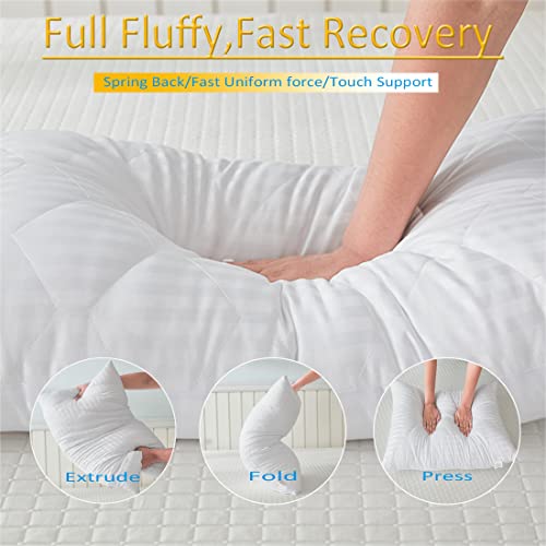 Uniqwamer Pillows for Sleeping 2 Pack, King Size Bed Pillows, Skin