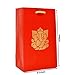 Desi Favors Small Ganesh Paper Bags - Indian Gifts, Party Favor, Goodie, Small Paper Bags for Diwali, Pooja, Housewarming, Wedding Return Gifts - 5.9x5.11x2.75 Inch (Pack of 8)