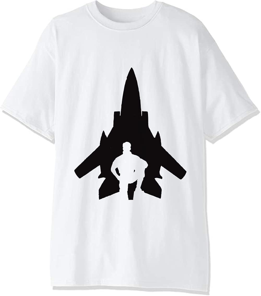 Military Jet Pilot Artwork Men's TShirt. Medium White Amazon.co.uk