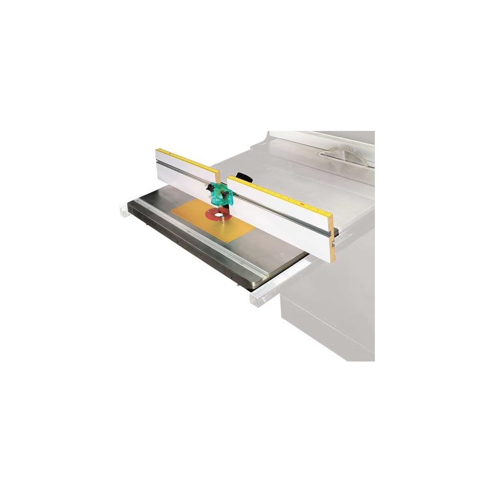 MLCS 2397 Extension Cast Iron Router Table Top & Fence with Aluminum Router Plate Table Saw