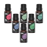 Bel Air Naturals Aromatherapy Top 6 Essential Oils Set - 100% Pure Therapeutic Grade - Peppermint/Tea Tree/Rosemary/Lavender/Eucalyptus/Frankincense - Best For Oil Diffuser Massage