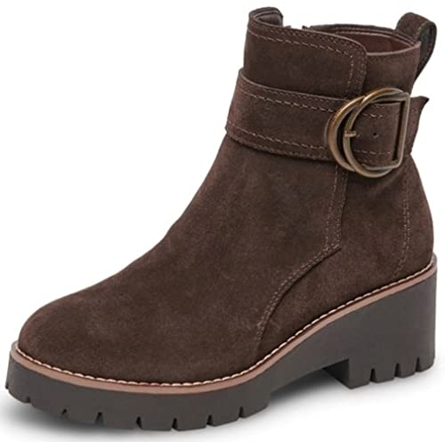 Blondo Waterproof Dagger Fashion Boot, Chocolate Suede, 6