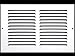 12"w X 6"h Steel Return Air Grilles - Sidewall and Ceiling - HVAC Duct Cover - White [Outer Dimensions: 13.75"w X 7.75"h] primary