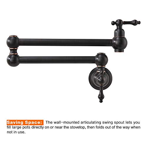 Hlblfy Pot Filler Commercial Double Handle Folding Stretchable