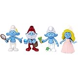Smurfs Movie Papa, Grouchy, Smurfette & Vanity Collectibles Figure (4 Pack)