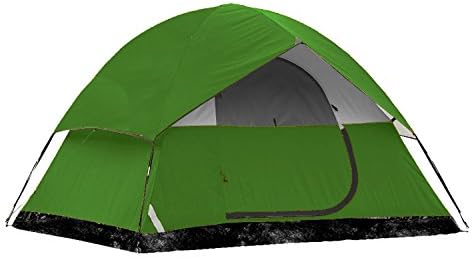 LevelOne Two Person Camping Tent with Rainfly (Green)
