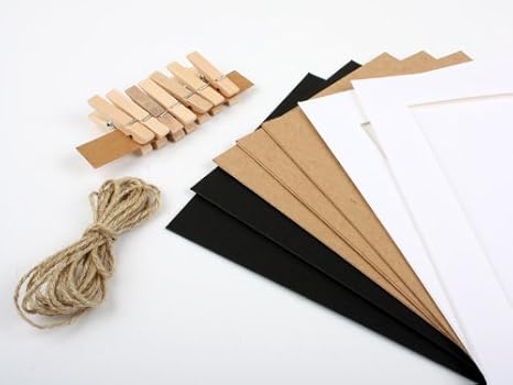 Amazon Co Jp ペーパーフォトフレーム 手作りセット 木製クリップ ホーム キッチン