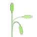 iPhone 5S Charger, 3 Pack Lightning Cable, 6 Ft F-color Braided Apple Certified Lightning iPhone Charger for iPhone 8 7 6S 6 Plus 5S 5C 5 iPhone SE, iPad 4 Air 2 Mini 2 3 4 iPad Pro Orange Green Blue
