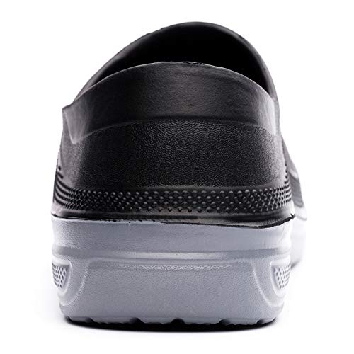 EASYANT Unisex Chef Shoes Waterproof Non-Slip Nursing Clean Work Footwear Clogs Black