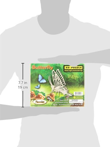 3D Jigsaw Puzzle 16 Pieces 9"X5"X8.75"-Butterfly