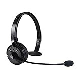 OWIKAR Bluetooth Headset M10B Gaming Headphones Over-the-head For PS3 PlayStation With Microphone Noise Canceling Compatible With all Bluetooth Enabled Cellphones PC Laptop Multipoint 1 to 2- Black