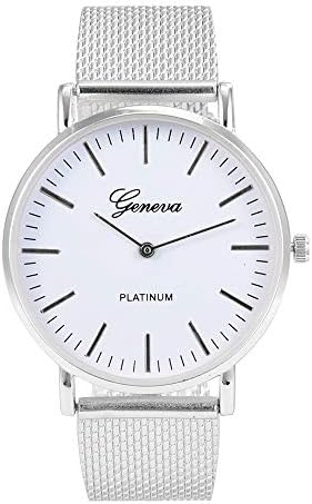 Men Slim Watch Stainless Steel Quartz Watch Mitiy Sport Military Dial Band Wrist Watch Ultra Thin