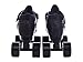 Pacer Black Mach-5 GTX500 Quad Speed Roller Skates w/ 2 Pair of Laces (Gray & Black)