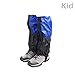TRIWONDER Fleece-Lined Snow Leg Gaiters Waterproof Boot Gators Hiking Gaiters for Kids Men Women Lightweight Walking Climbing Hunting Cycling Leggings Cover (Blue&Black - Little Kid)