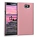 kwmobile Case Compatible with BlackBerry Priv - Hard Plastic Anti Slip Grip Shockproof Phone Cover - Rose Gold Matte