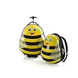 HEYS Kids 2Pc. Travel Tots (Bumble bee) Lightweight Luggage & Backpack Set