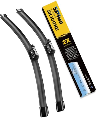 Photo 1 of 5 PLUS® Silicone Windshield Wipers 26 and 19 Inch Replacement For TESLA Model 3 2025 2024 2023-2017 Model Y 2025 2024 2023-2020 Automotive Replacement Windshield Wipers With Water Repellent