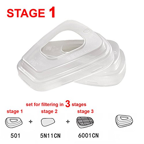 Supplied Air Respirator N95 Respiratory Mask 3m 6001 Organic Vapor Cartridge Tanks Carbon Paint Supply Respirator Pads 3m 5n11 Prefilter 3m 501 Filter Retainer Kit Replacement Spare Parts Gas Masks