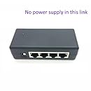 iCreatin 4 port POE power over ethernet injector Adapter for IP Camera, Access Points and more; Use with External Power Supply for Passive or 802.3af Devices-[External power supply NOT included]