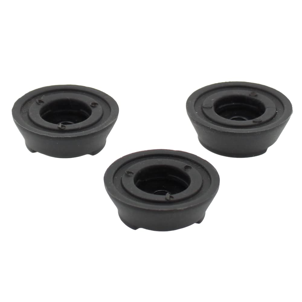 Lifeswonderful Set of 3 Replacement Screw-in Rubber Cane Tips Feet Suitable for Hurrycane Freedom Edition Walking Sticks
